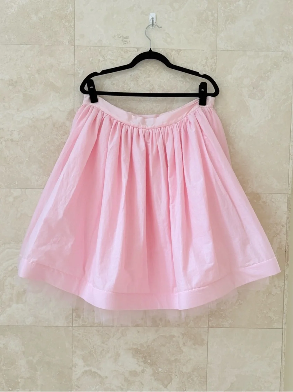 Liz Claiborne Pink A-Line Skirt with Tulle Layer Size 16 EUC